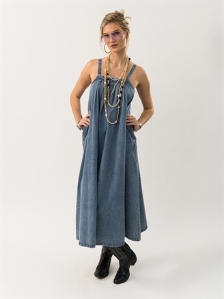 Lollys Laundry LungoLL Maxi Dress SL Washed Denim